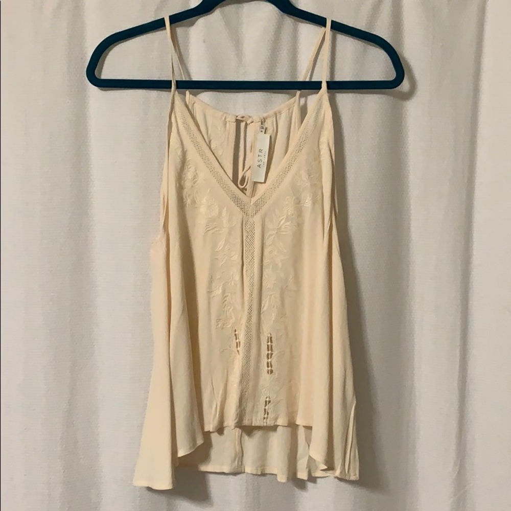 ASTR tank blouse with tie back